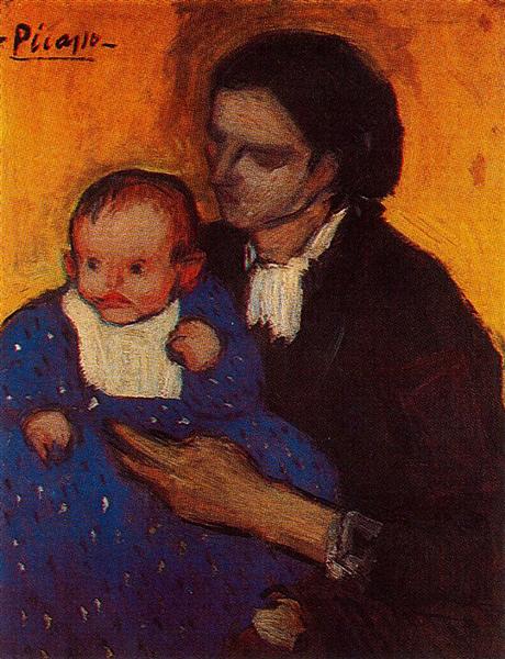 Pablo Picasso Classical Oil Paintings Woman With Child